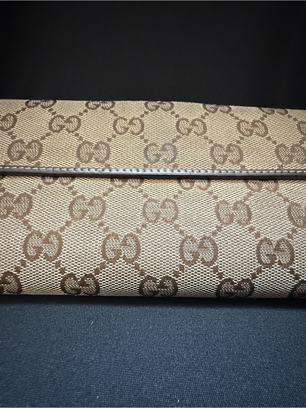 Gucci Brown and Beige GG Canvas Snap Wallet - Picture 6 of 11